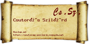 Csutorás Szilárd névjegykártya